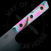 Vandal Blades Custom Series Nakiri Knife #46 Splatter Anodized Handles (6in Black Cerakoted AEBL Blade)