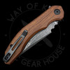 *Pre Owned* CIVIVI Bryan Montalvo Bluetick Liner Lock Knife Guibourtia Wood (3.5" Damascus)