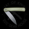 *Pre Owned Civivi Stylus Non-locking Green Micarta 10Cr15CoMov (3.3" Stonewash)