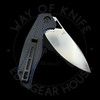 *Pre Owned* Civivi Isham Anthropos Flipper Blue & Black Carbon Fiber D2 (3.25" Satin)