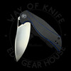 *Pre Owned* Civivi Isham Anthropos Flipper Blue & Black Carbon Fiber D2 (3.25" Satin)