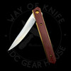 *Pre Owned* Boker Kwaiken Air Mini Gold Hardware Red Micarta S35VN (3.09" Satin)