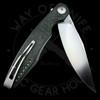 *Pre Owned* Viper Knives Vox Belone Flipper Knife 3.35" M390 Satin Clip Point Blade, Green Dark Matter FatCarbon Handles with Gray Liners, Liner Lock