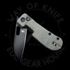 *Pre Owned* Kizer Banish Button Lock Micarta 154CM (2.3" Blackwash)