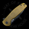 *Pre Owned* Kizer Gemini Flipper Yellow PEI Drop Point Nitro-V (3.15" Black Coated)