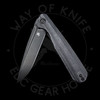 *Pre Owned* Kansept Qilin Liner Lock Flipper Black Micarta 154CM (3.43" Blackwash)