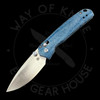 *Pre Owned* Vosteed Mini Psyop Crossbar Lock Blue Micarta Elmax (2.69" Satin)