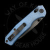 *Pre Owned* CMB Explorer Crossbar Lock Folder Blue Micarta 14C28N (3.39" Blackwash)