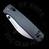 Asher Knives Nomad Crossbar Lock Milled Aluminum (3.2in Stonewashed) S90V