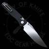 Asher Knives Acuto Crossbar Black Aluminum (3.2in Stonewashed) S35VN