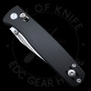 Asher Knives Acuto Crossbar Black Aluminum (3.2in Stonewashed) S35VN
