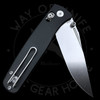 Asher Knives Acuto Crossbar Black Aluminum (3.2in Stonewashed) S35VN