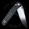 Asher Knives Acuto Crossbar Black Aluminum (3.2in Stonewashed) M390 Drop Point