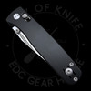 Asher Knives Acuto Crossbar Black Aluminum (3.2in Stonewashed) M390 Drop Point