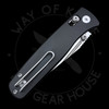 Asher Knives Acuto Crossbar Black Aluminum (3.2in Stonewashed) M390 Drop Point