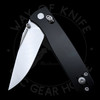 Asher Knives Acuto Crossbar Black Aluminum (3.2in Stonewashed) M390 Drop Point