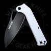 Ontario Camp Plus EDC Folding Knife White GFN Handle Black Cleaver Blade CP ON4320GREYTC