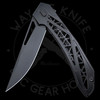 Avian Knives Topaza Ultra Lightweight Titanium Flipper MaganaCut Blade (3.22in Black PVD)