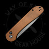 *Pre Owned* Civivi Elementum Button Lock Brown Micarta 14C28N (3.5" Black) C2103A