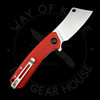 *Pre Owned* Civivi Mini Mastadon Flipper Cleaver Red G-10 Stainless Steel  (3" Stonewashed)