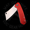 *Pre Owned* Civivi Mini Mastadon Flipper Cleaver Red G-10 Stainless Steel  (3" Stonewashed)