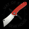 *Pre Owned* Civivi Mini Mastadon Flipper Cleaver Red G-10 Stainless Steel  (3" Stonewashed)
