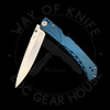 *Pre Owned* Nemesis Knives MPR-1 Lockback Blue Titanium VG-10 (3.4" Satin)