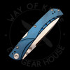 *Pre Owned* Nemesis Knives MPR-1 Lockback Blue Titanium VG-10 (3.4" Satin)