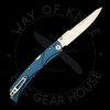 *Pre Owned* Nemesis Knives MPR-1 Lockback Blue Titanium VG-10 (3.4" Satin)