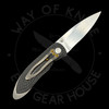 *Pre Owned* Allen Elishewitz Custom Folder Stepped Carbon Fiber & Titanium 154CM (3.0" Hand Rubbed Satin)