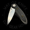 *Pre Owned* Allen Elishewitz Custom Folder Stepped Carbon Fiber & Titanium 154CM (3.0" Hand Rubbed Satin)