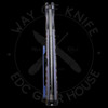 *Pre Owned* Olamic Cutlery Rainmaker Harpoon Ti Hole Pattern Handles  (4in Working Finish)  Modified