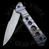 *Pre Owned* Olamic Cutlery Rainmaker Harpoon Ti Hole Pattern Handles  (4in Working Finish)  Modified
