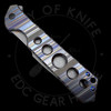 *Pre Owned* Olamic Cutlery Rainmaker Harpoon Ti Hole Pattern Handles  (4in Working Finish)  Modified