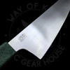 B. Kohn 'Alligator Shine' Euro-Style Chef Knife Glow Green GripTek Nitro-V (7.5" Hand Satin) 