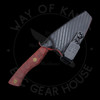 B. Kohn 'Red Raider' Fixed Blade EDC Red GripTek Nitro-V (2.5" Bead Blasted)