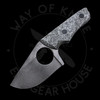 B. Kohn 'Grizzly Skinner' Fixed Blade White & Black GripTek 1084 Carbon Steel (3" Acid Washed"