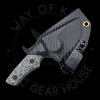 B. Kohn 'Grizzly Skinner' Fixed Blade White & Black GripTek 1084 Carbon Steel (3" Acid Washed"