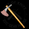 Walk By Faith TTT Curly Hickory Custom Tomahawk 4140 Steel Head (Approx 4in Cutting Edge)