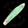 *Pre Owned* Case Cutlery Teardrop Jack Folding Knife Emerald Green Bone TB62028 (2.2" Polished SS)