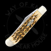 *Pre Owned* Case Cutlery Mini Trapper Amber Jigged Handle 6207 (2.25" Polished SS)