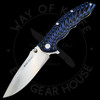 *Pre Owned* Real Steel T101 Special Edition Liner Lock Knife Blue G-10 (3.75" Satin)