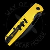 Bestechman Vector Button Lock Knife Gold Aluminum (3.15" Black PVD D2)