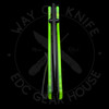 Kubey Knives SNUG Linerlock Black Green Glow Polycarbonate