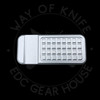 Rivery MFG Zero V2 Utility Knife Grenade Pattern Gray 6061 Aluminum - USA MADE