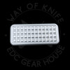 Rivery MFG Zero V2 Utility Knife Grenade Pattern Gray 6061 Aluminum - USA MADE