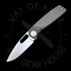 Asher Knives Spiro Ti Slim Liner Lock Wave Milled M390 (3.2" Stonewash)