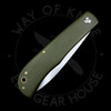 Walk By Faith 777 Knives Ultra-Light Slipjoint Folder Green G10 Titanium Pivot (3.25" Satin)