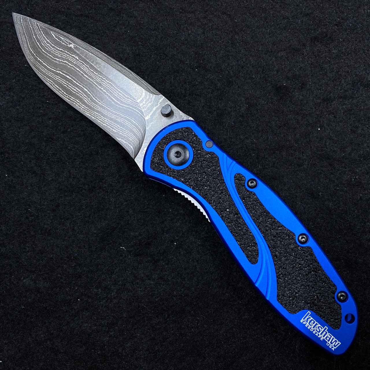 Kershaw Blur Assisted Opening Knife Blue Aluminum (3.375