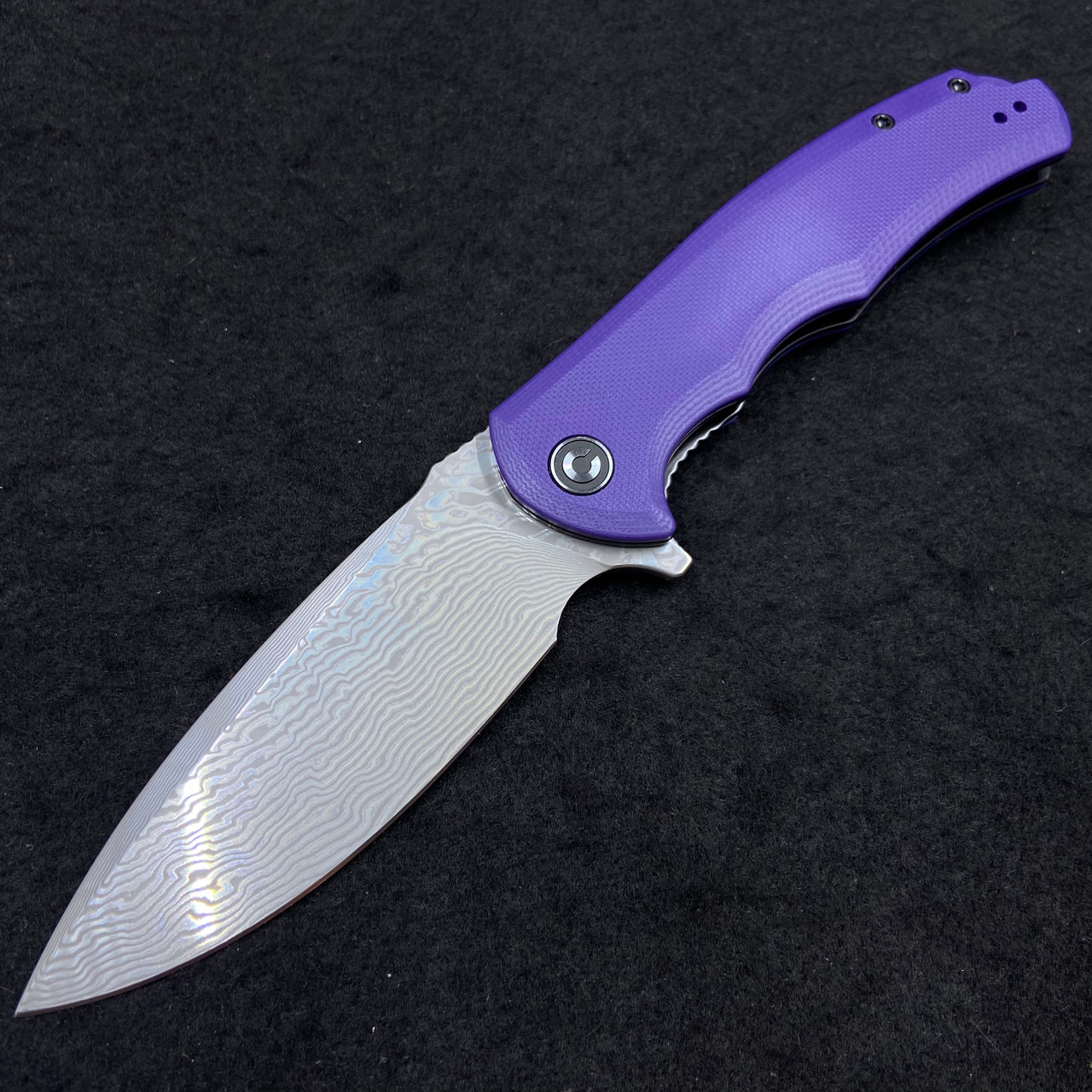 Civivi Praxis Linerlock Damascus Purple 3.75